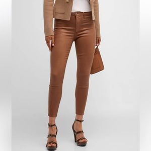 L'AGENCE Margot Coated Crop Skinny Jeans